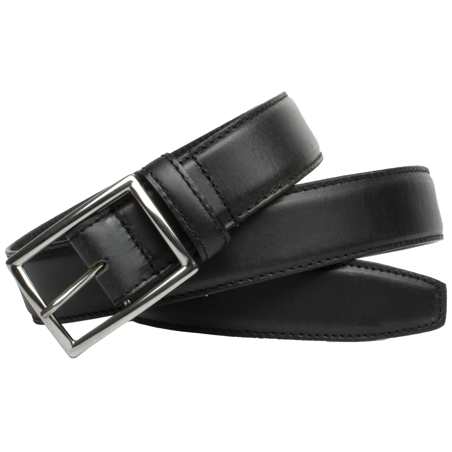 The Entrepreneur Titanium Black Leather Belt II by Nickel Smart®