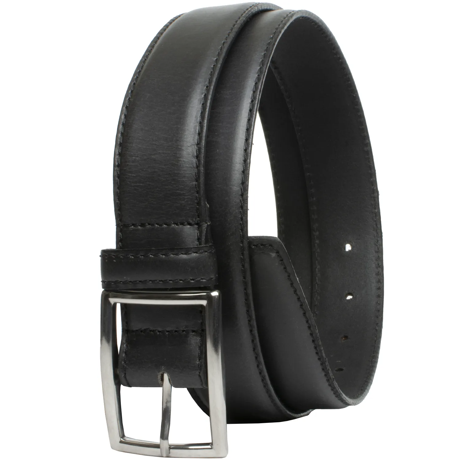 The Entrepreneur Titanium Black Leather Belt II by Nickel Smart®