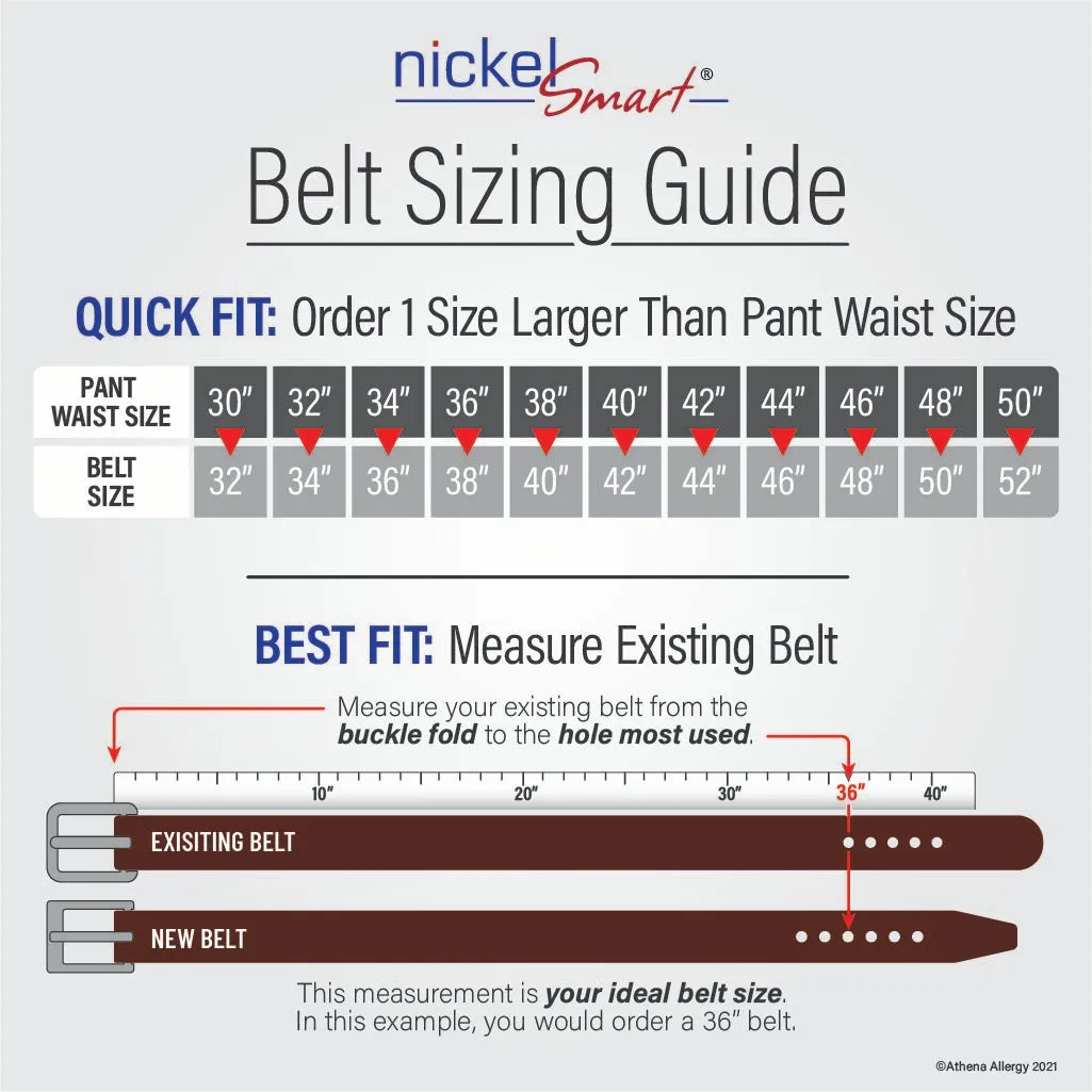 The Entrepreneur Titanium Tan Leather Belt by Nickel Smart®