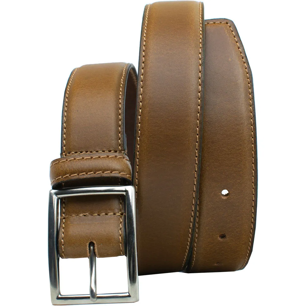 The Entrepreneur Titanium Tan Leather Belt by Nickel Smart®
