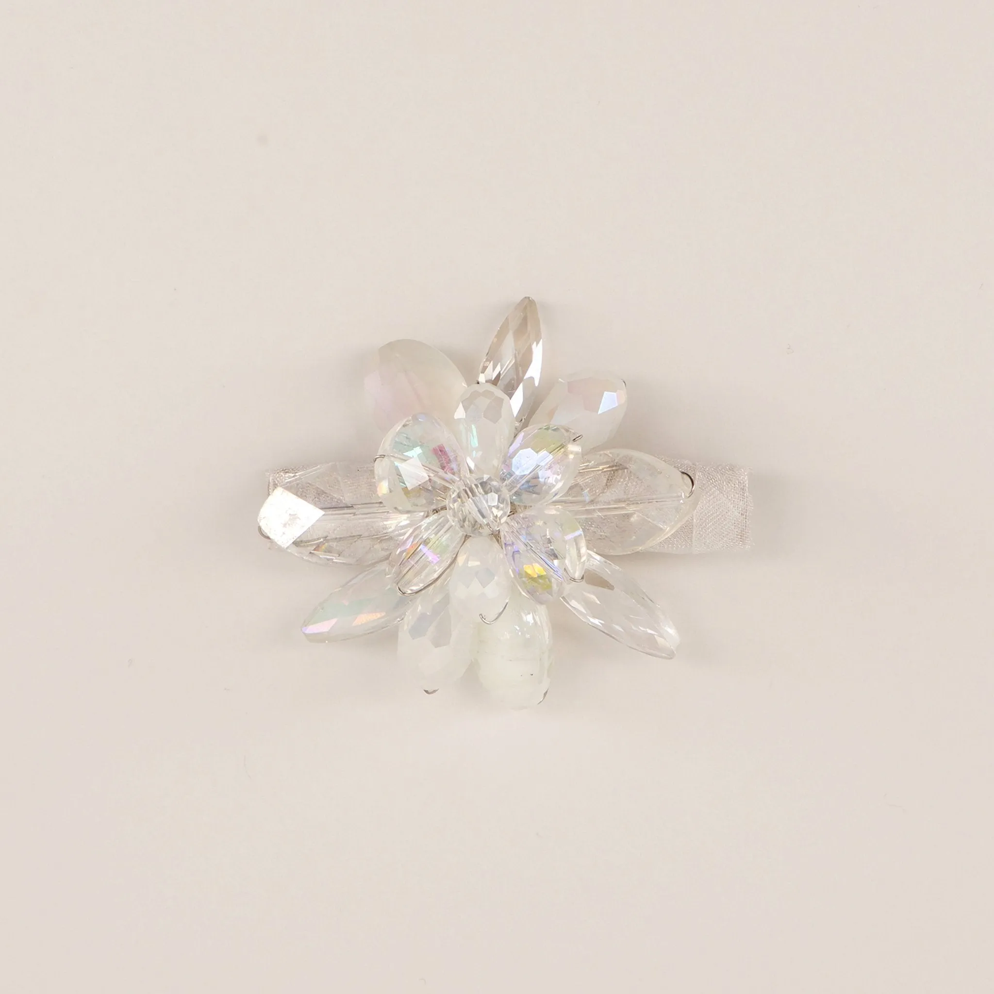 The Lila Crystal Flower Designer Hair Clip