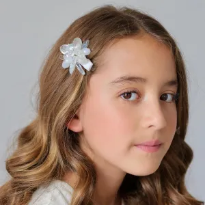The Lila Crystal Flower Designer Hair Clip