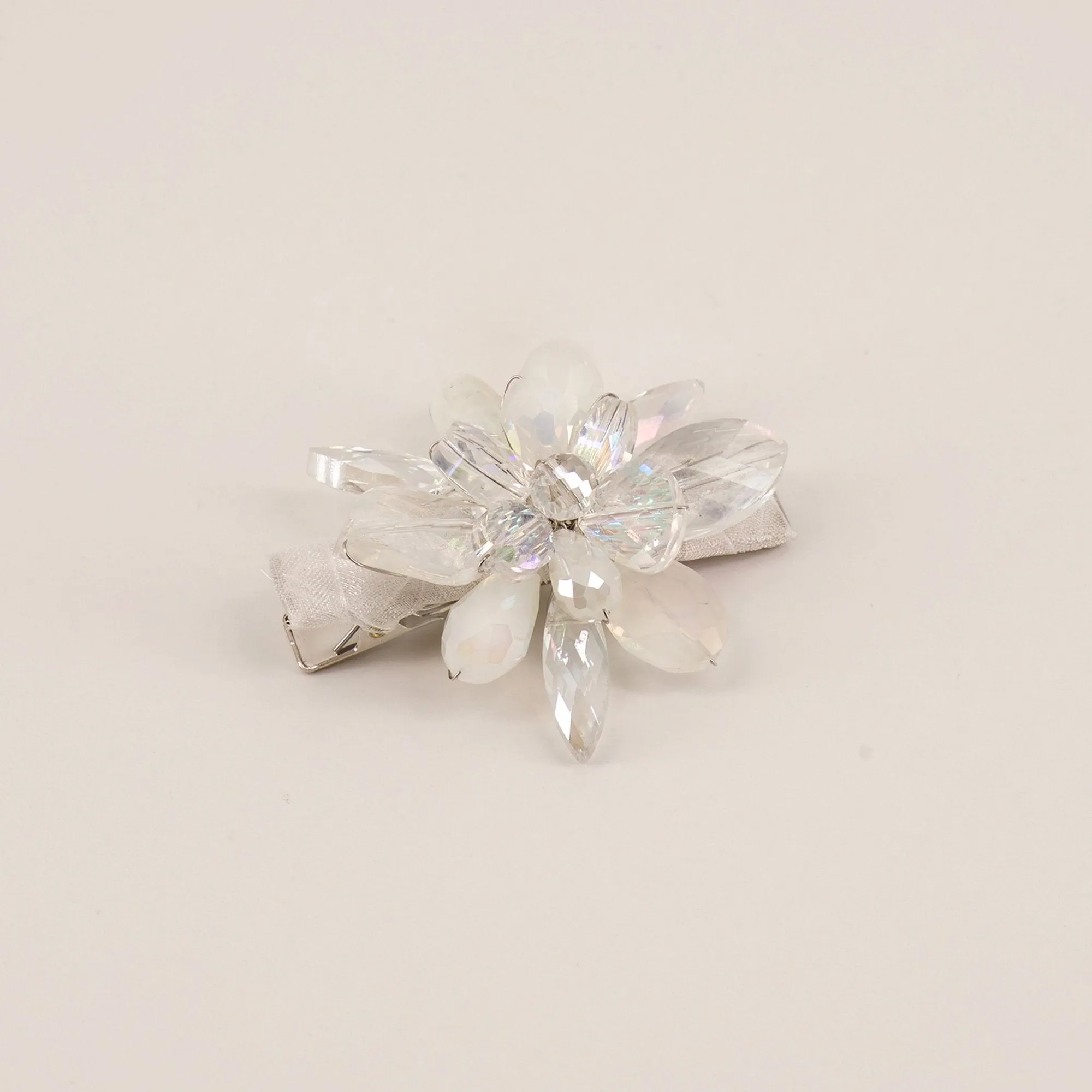 The Lila Crystal Flower Designer Hair Clip