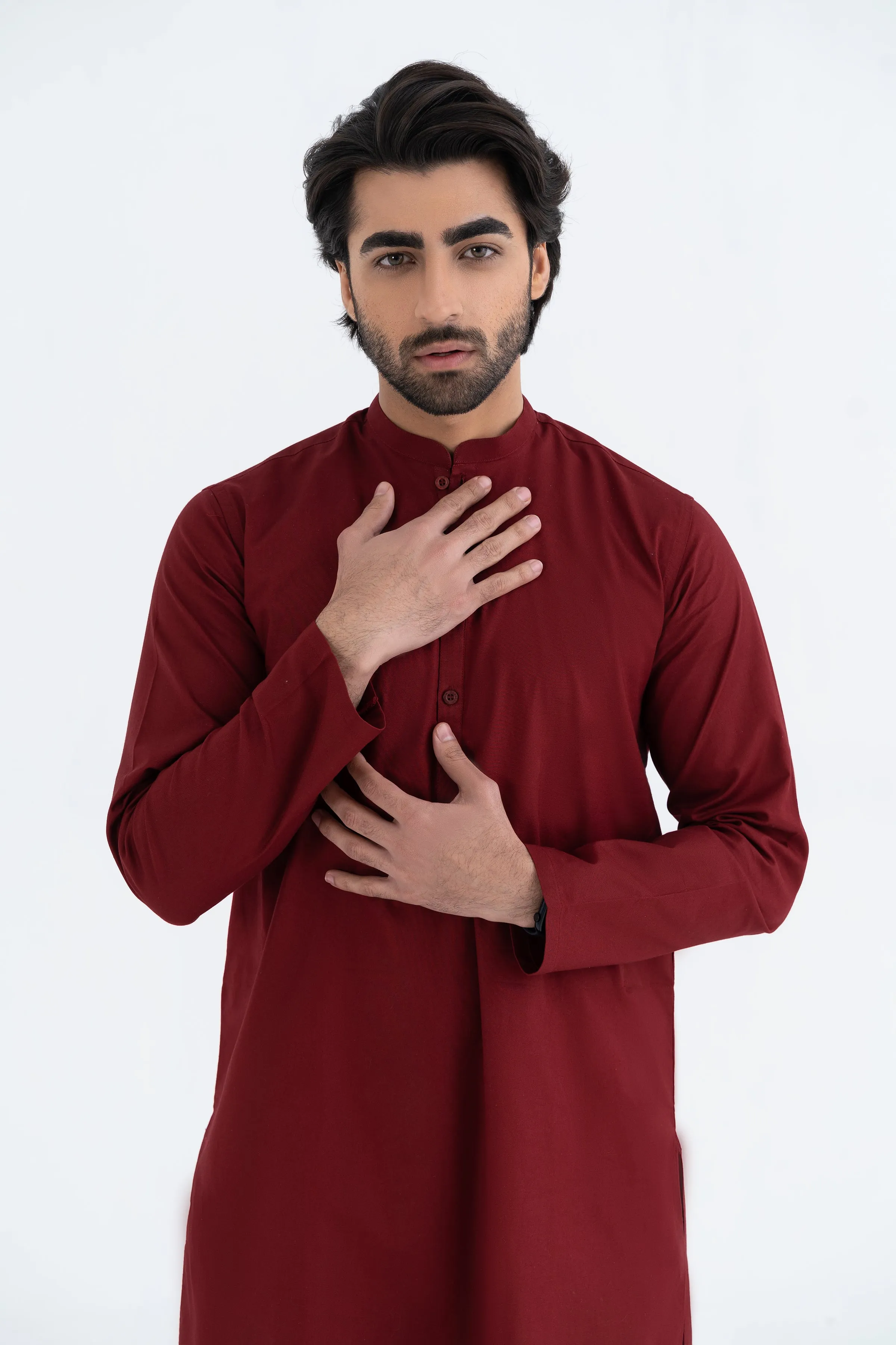 Traditional Maroon Kurta