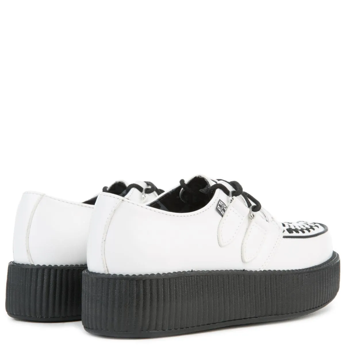Unisex White Leather Viva Mondo Creeper