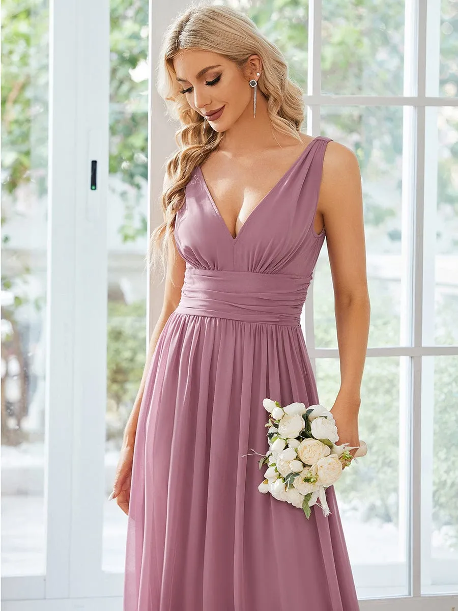 Veda chiffon bridesmaid dress in dusky rose Express NZ wide