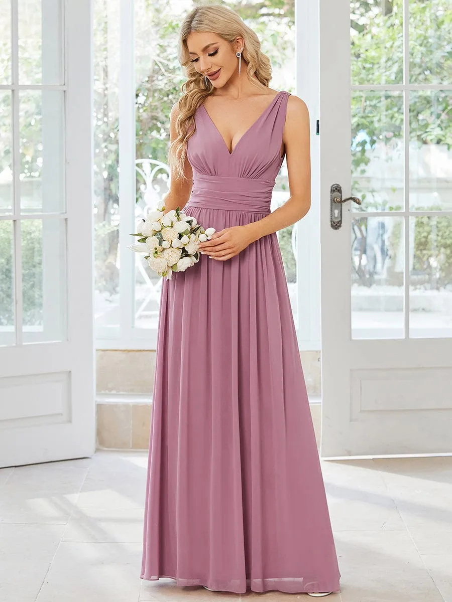 Veda chiffon bridesmaid dress in dusky rose Express NZ wide
