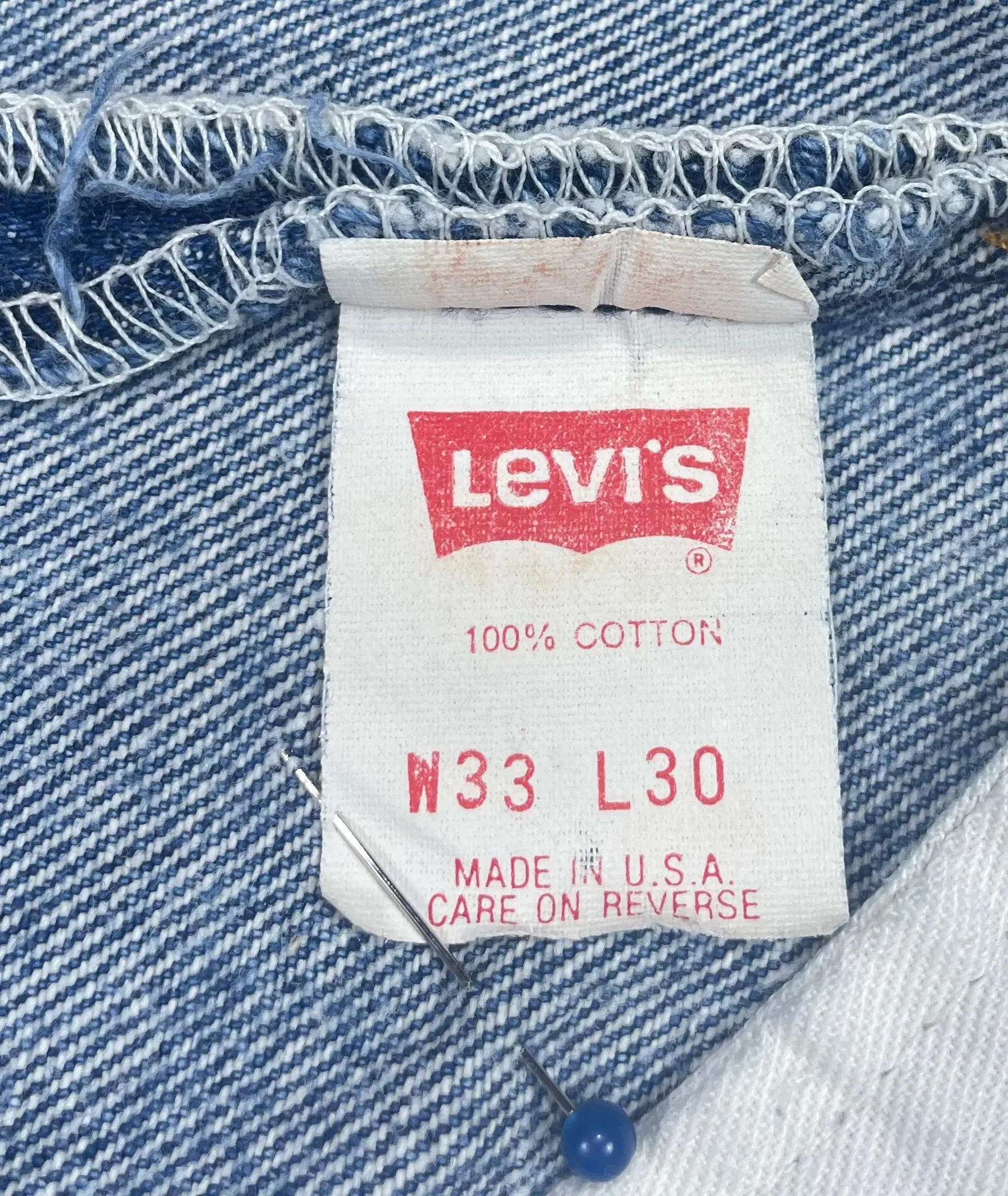 Vintage USA Made Levi 501 Premium Wash & Paint Denim Jeans (JYJ-0318)