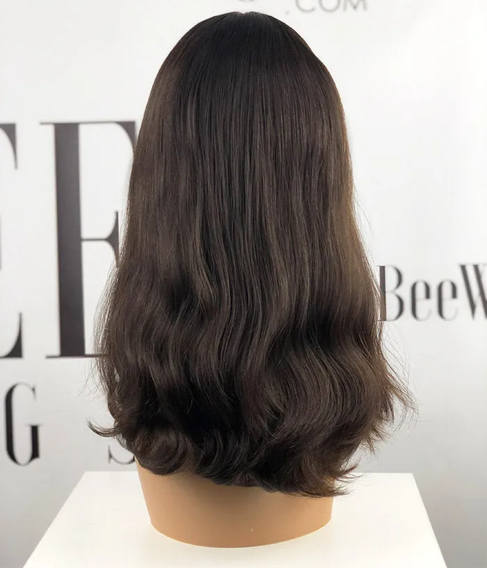 Wavy Hair Skin Top Wig