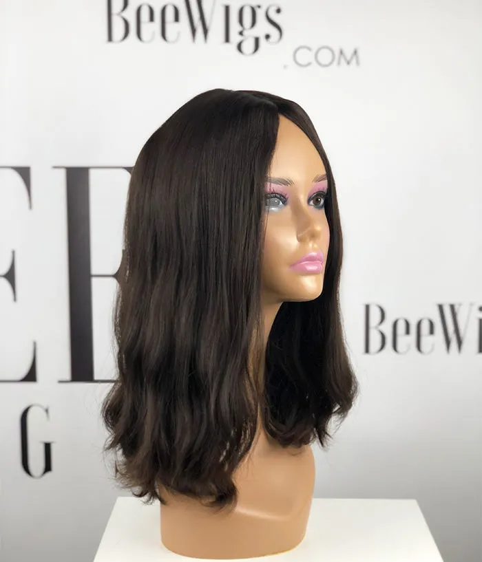 Wavy Hair Skin Top Wig