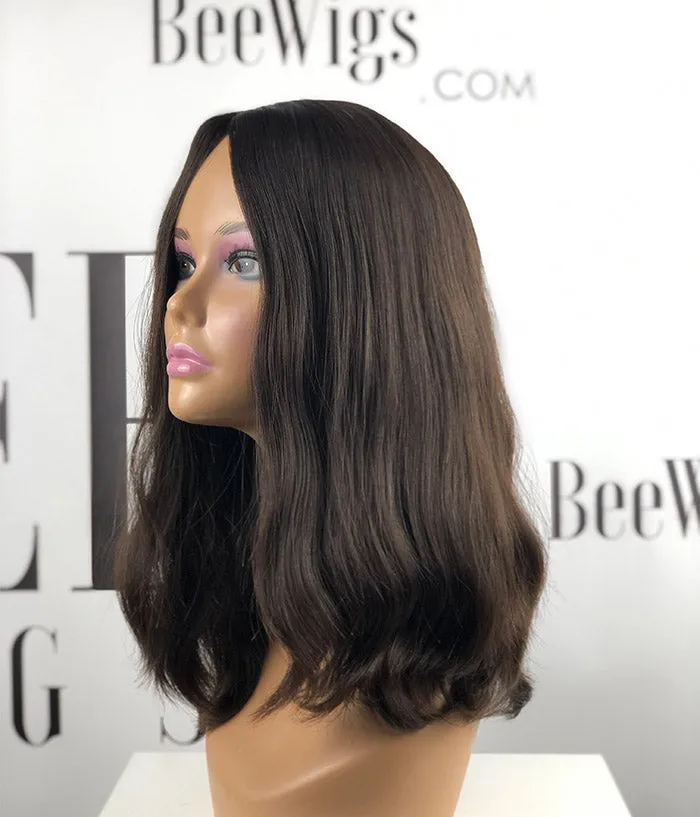 Wavy Hair Skin Top Wig