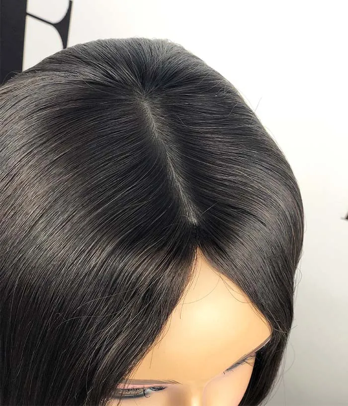 Wavy Hair Skin Top Wig