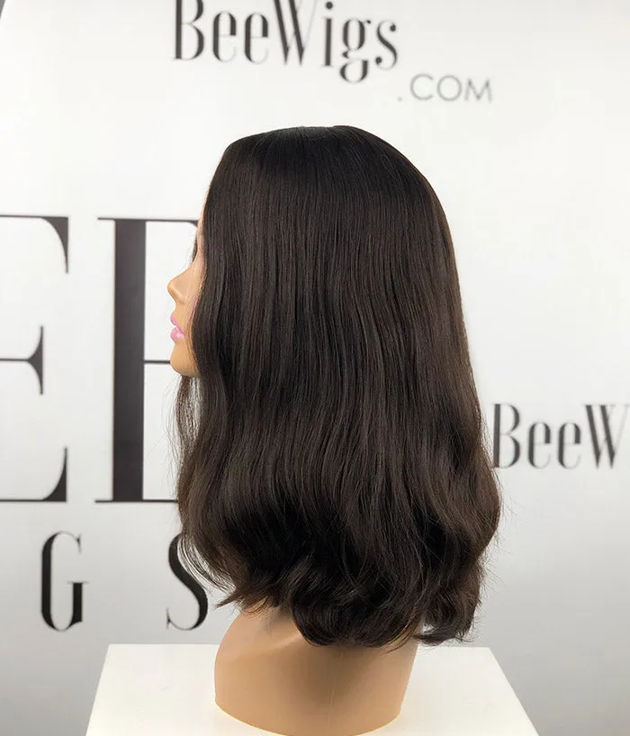 Wavy Hair Skin Top Wig