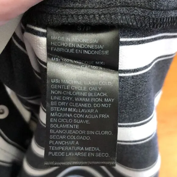 White House Black Market Stripped Gathered Waist Dress