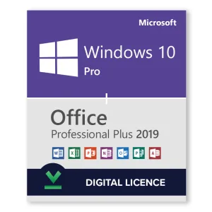 Windows 10 Pro   Microsoft Office 2019 Professional Plus Bundle - Digital Licences
