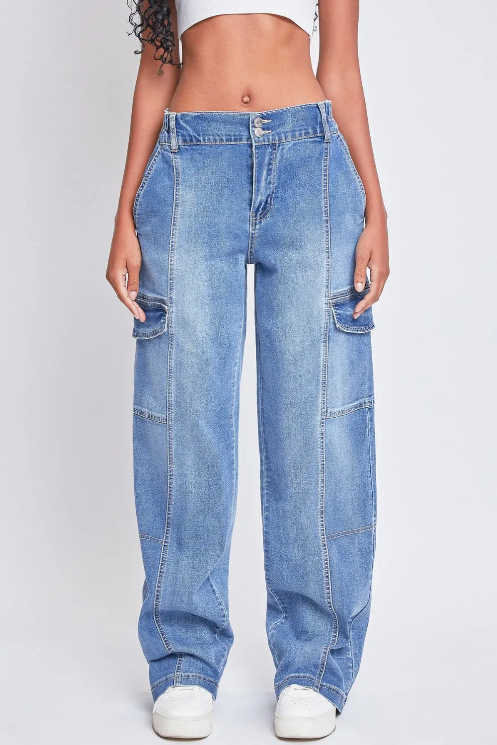 YMI Dark Wash Cargo Jeans