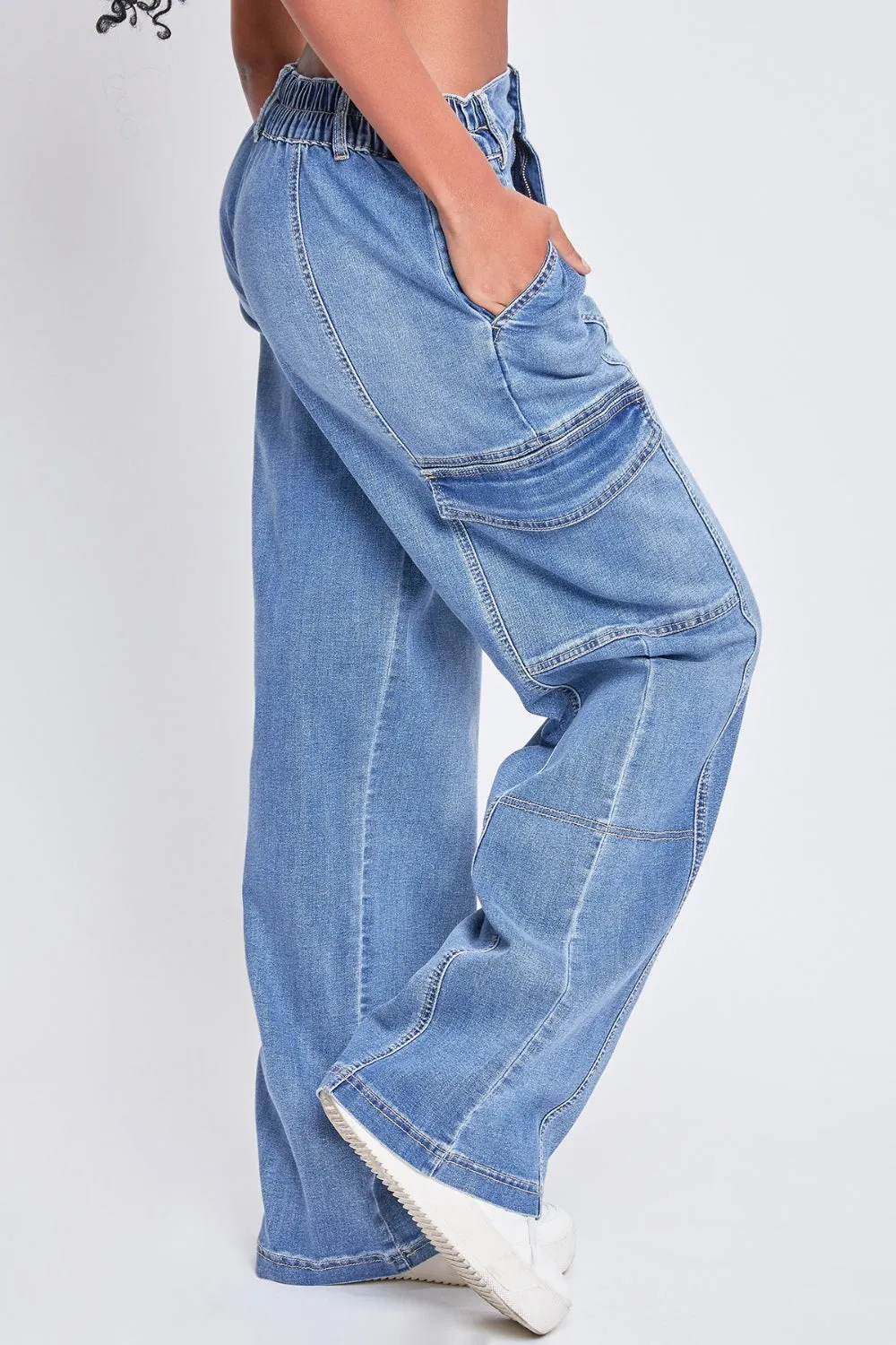 YMI Dark Wash Cargo Jeans