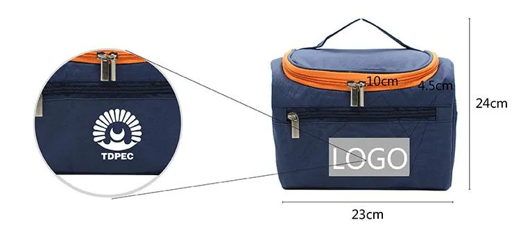 Zippered Oxford Cloth Toiletry Bag