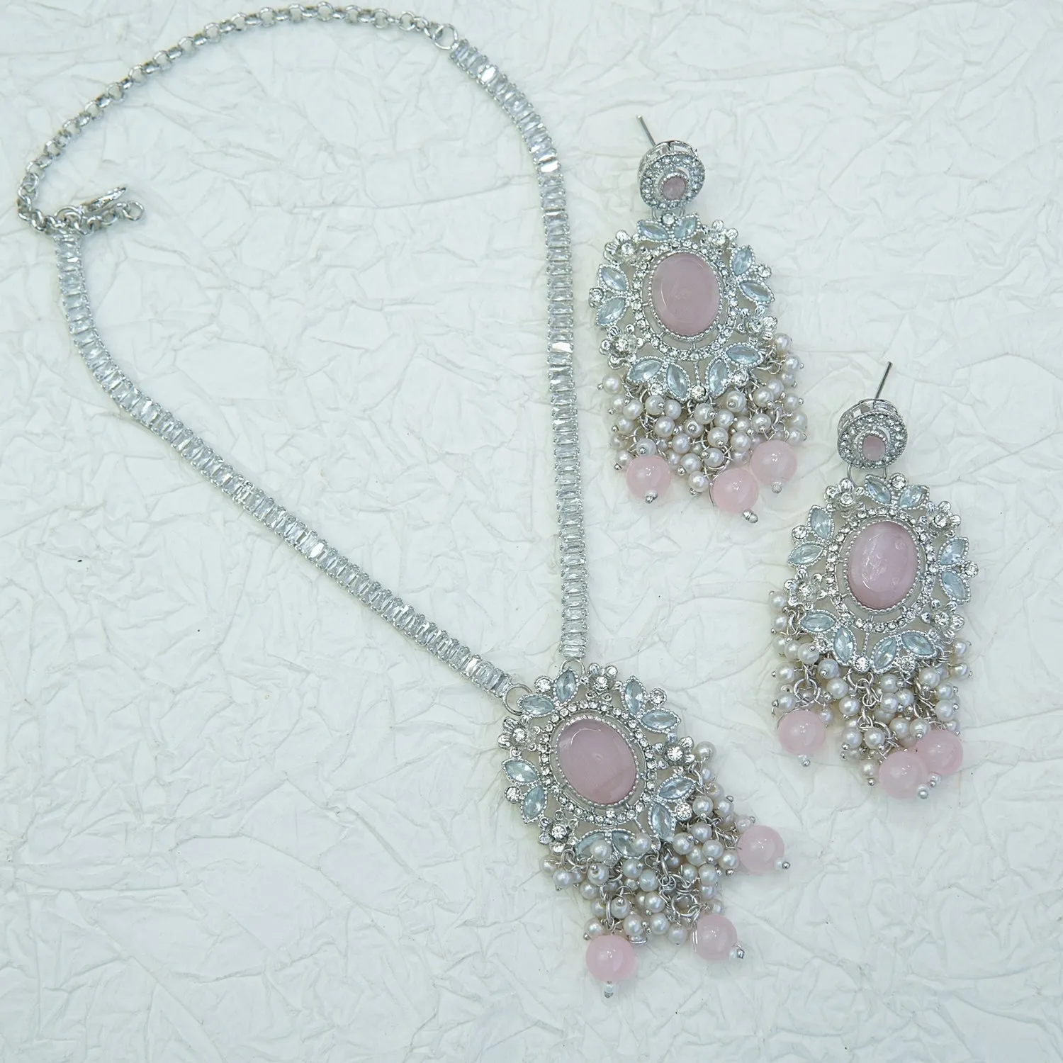 Zircons & Gemstones Neckline Set