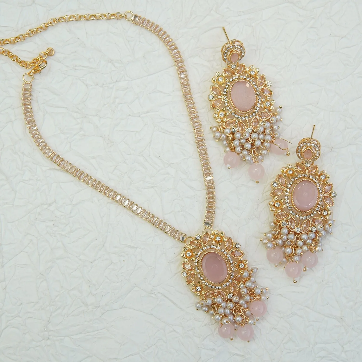 Zircons & Gemstones Neckline Set